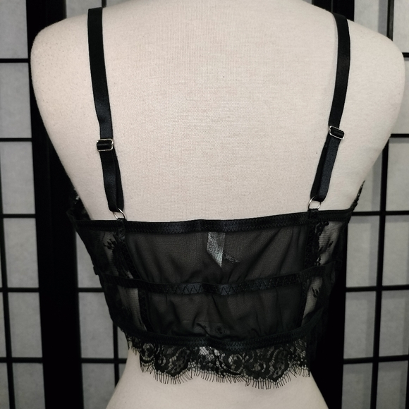Free People Layer In Lace Bustier Black Size Medium - Picture 5 of 5